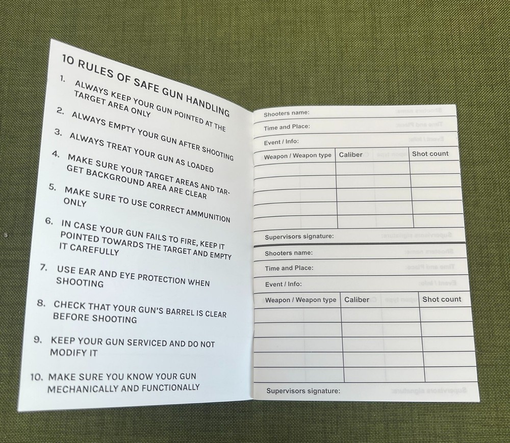 Modestone Shooters Logbook Waterproof Notepad - Shooting Marksmanship Sniper