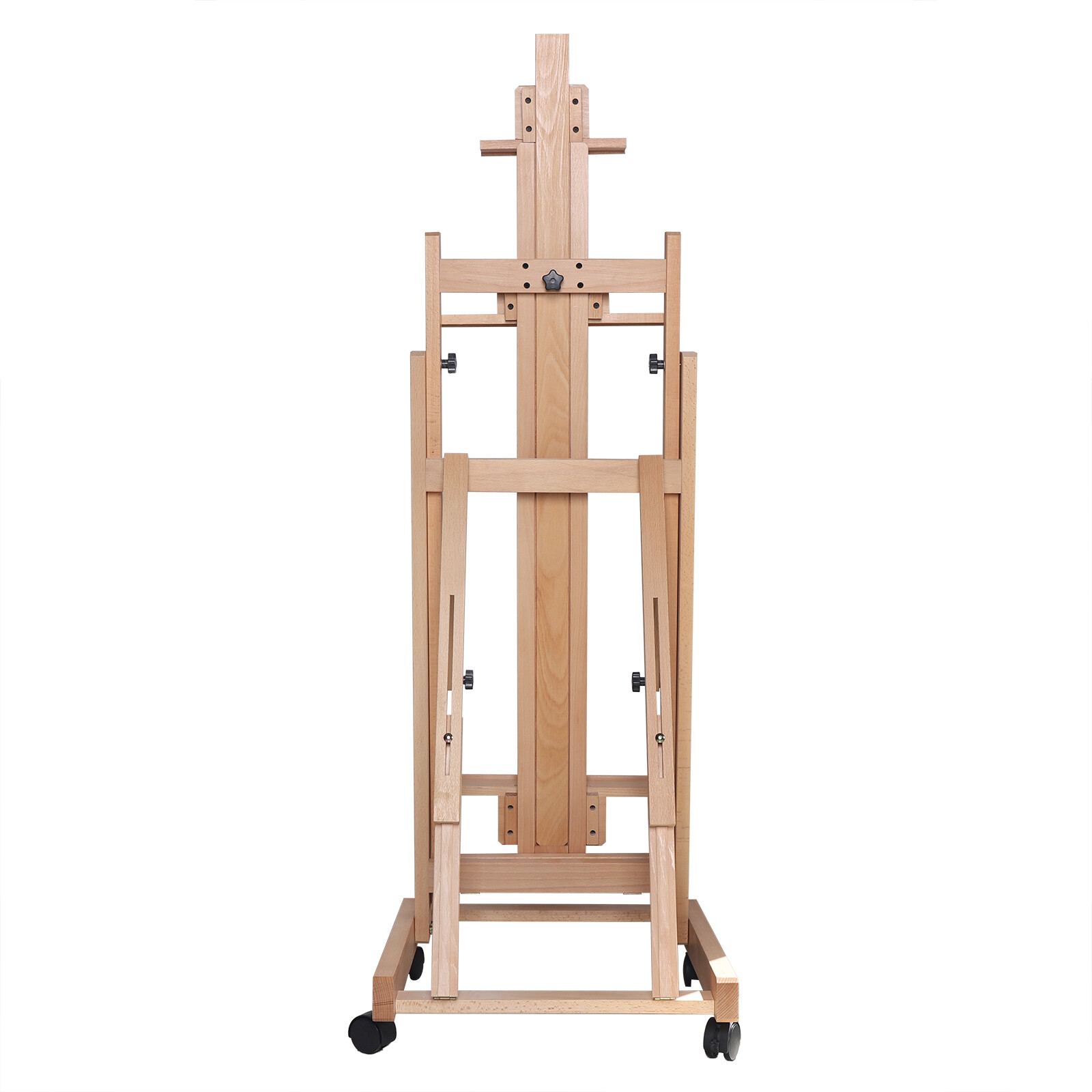 Extra Large Studio H-Frame Easel Adjustable Solid Beech Wood Artist Easel Movabl