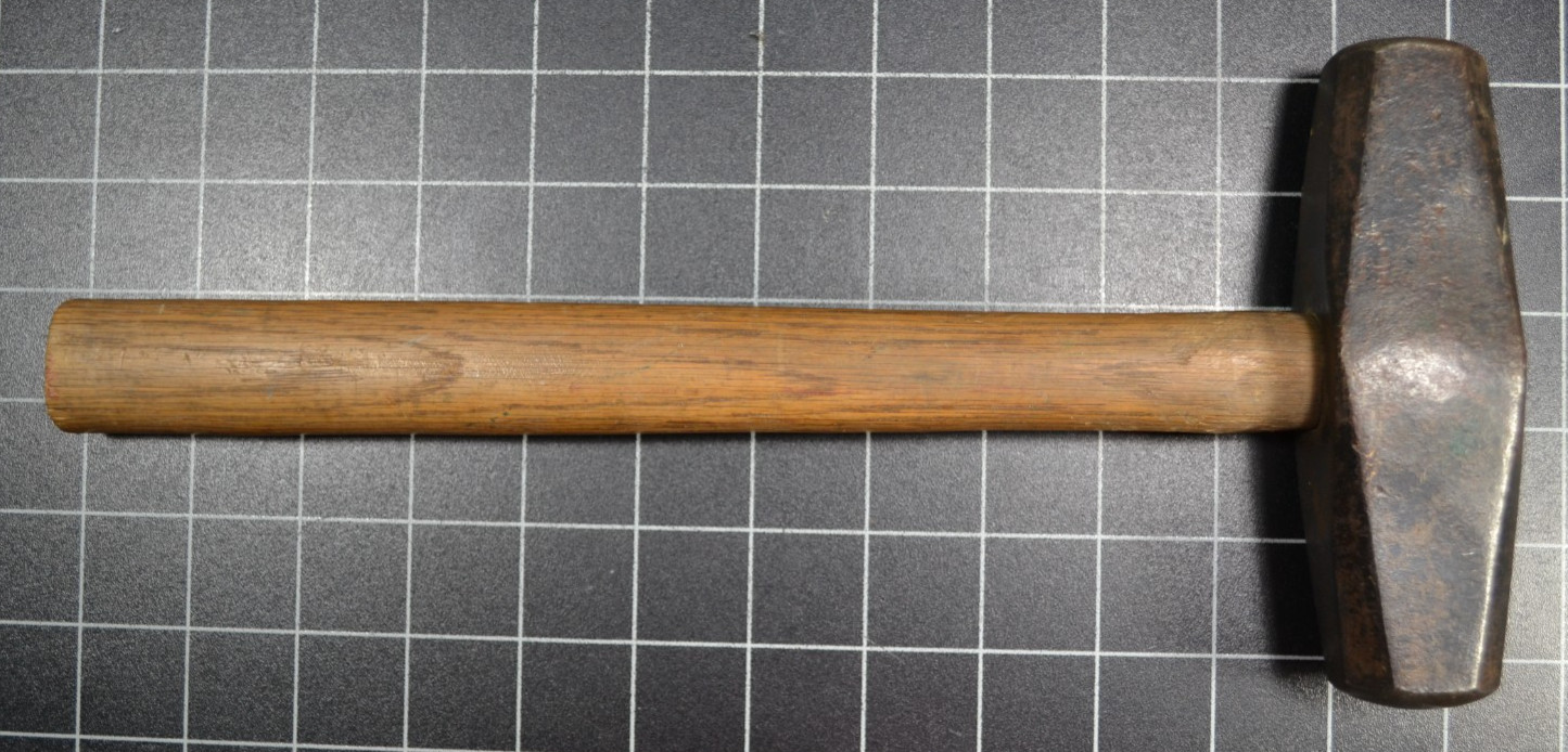 WARWOOD - X37X - BLACKSMITH STRIKING ROUNDING HAMMER - 4# HEAD - ALL ORIGINAL