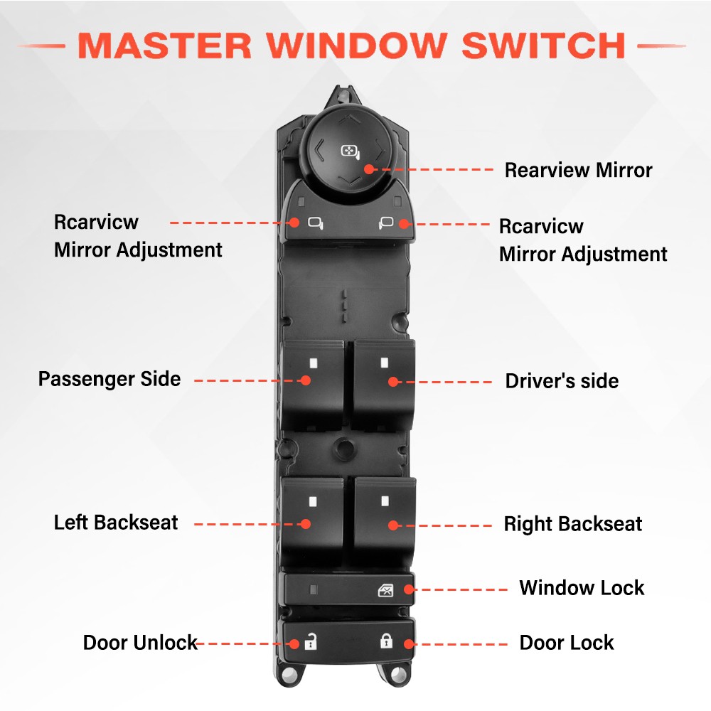 Driver Side Door Master Power Window Control Switch For Chevrolet GMC 20835552