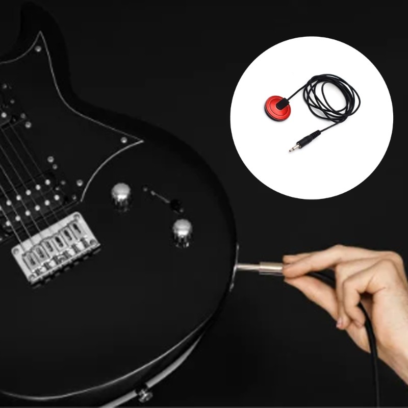 Low Noise Interference Piezoelectric Microphones Pickup for String Instruments