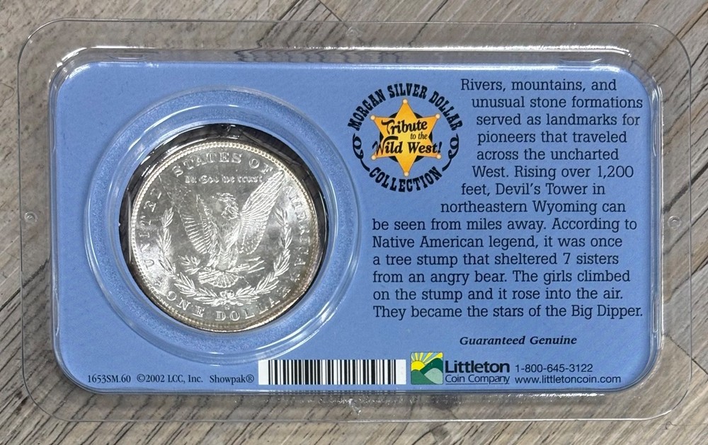 1881 S Morgan 90% Silver Dollar, Devils Tower