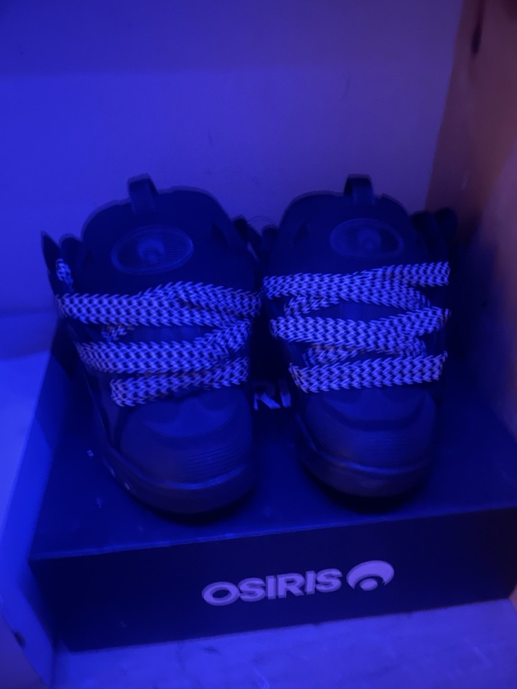 Osiris Skateboarding Shoes Black with Patterned Laces