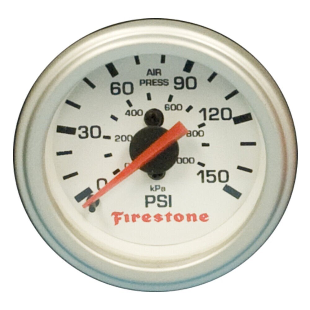 Firestone Replacement Single Pressure Gauge - White Face- 9181