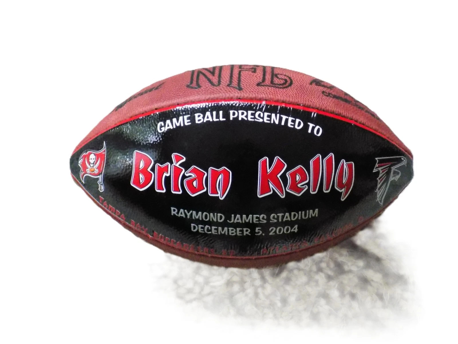 Buccaneers Game Used NFL Football vs Atlanta Falcons Michael Vick 2004