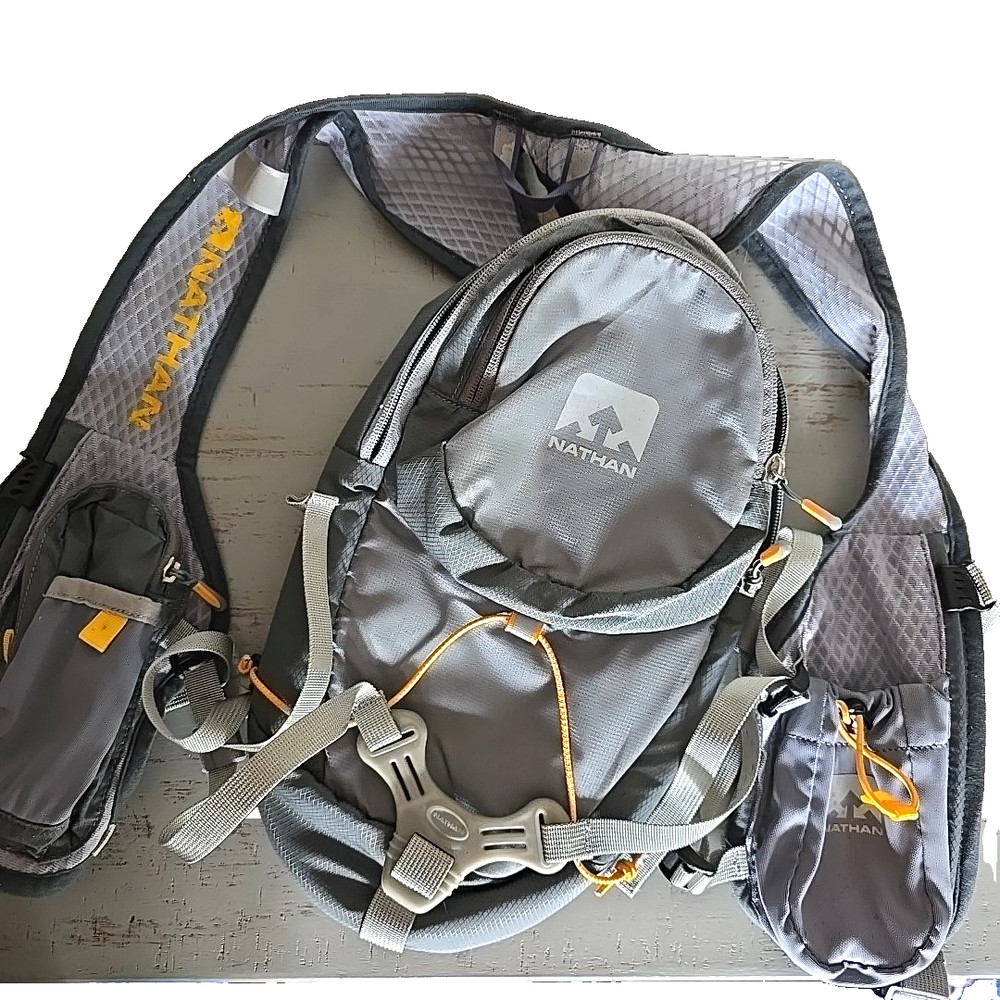 Nathan 14" Gray Hiking climbing Outdoor Multi-Pocket Lightweight Backpack