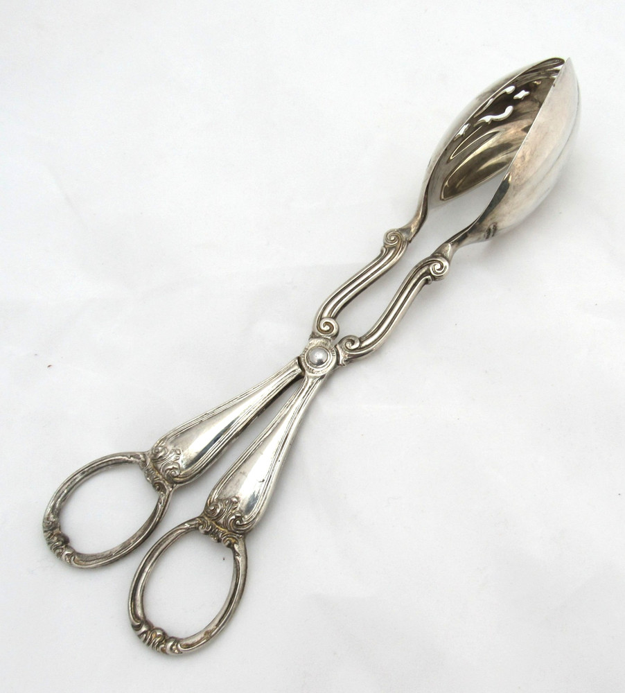 Vintage Gorham Heritage Silver Plated Salad Serving Tongs