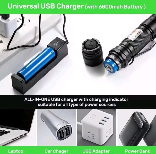Rechargeable Green Laser Pointer, Long Range Laser Pointer Pen High Power