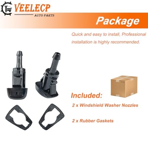 2PCS Windshield Washer Nozzle Sprayers Kit Compatible with 2007-2010 Cirrus,