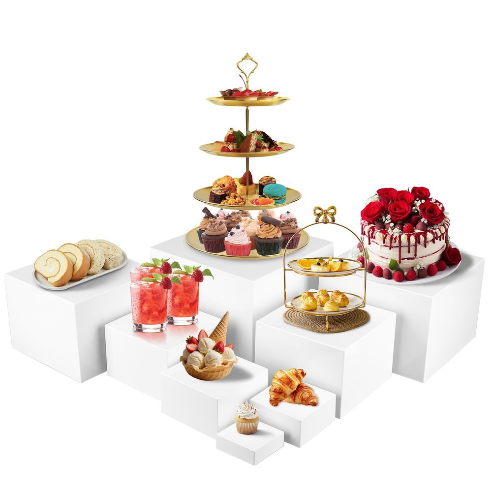 8 PCS Buffet Risers, Large Food Risers for Buffet Table, Dessert Table Displa...