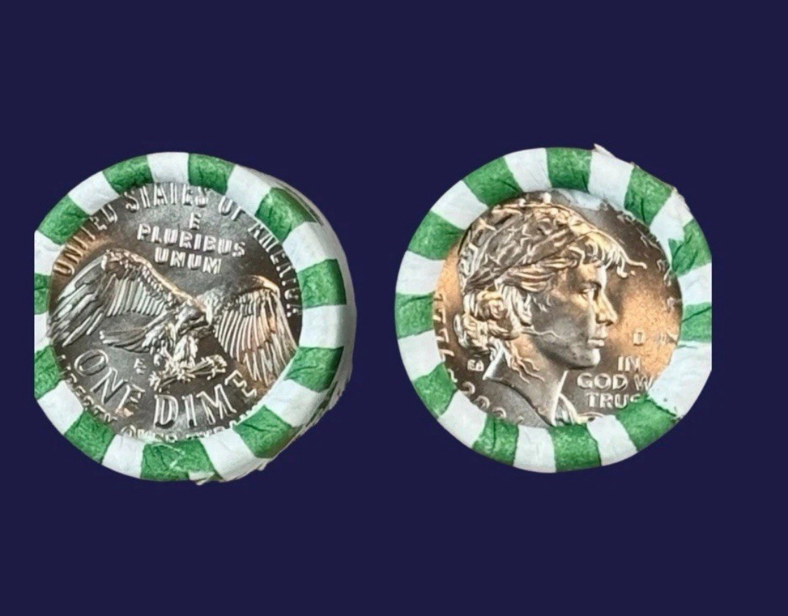 1776-2026 P And D Dime Emerging Liberty Rolls Quincentennial Uncirculated 2 Roll