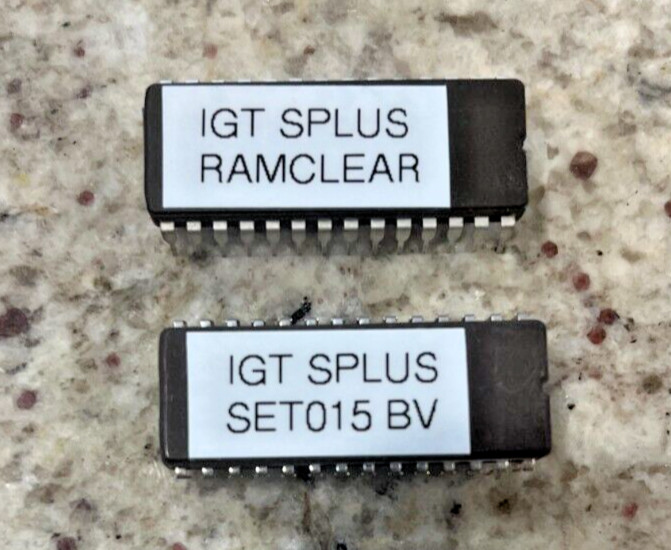 IGT  S+ SPlus Chip Set RamClear and Bill Validator Set Chips (not for s2000)