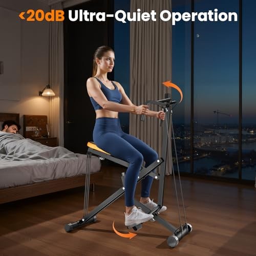 Squat Rowing Machine for Home Workout, Foldable Squat Assist & Row Black