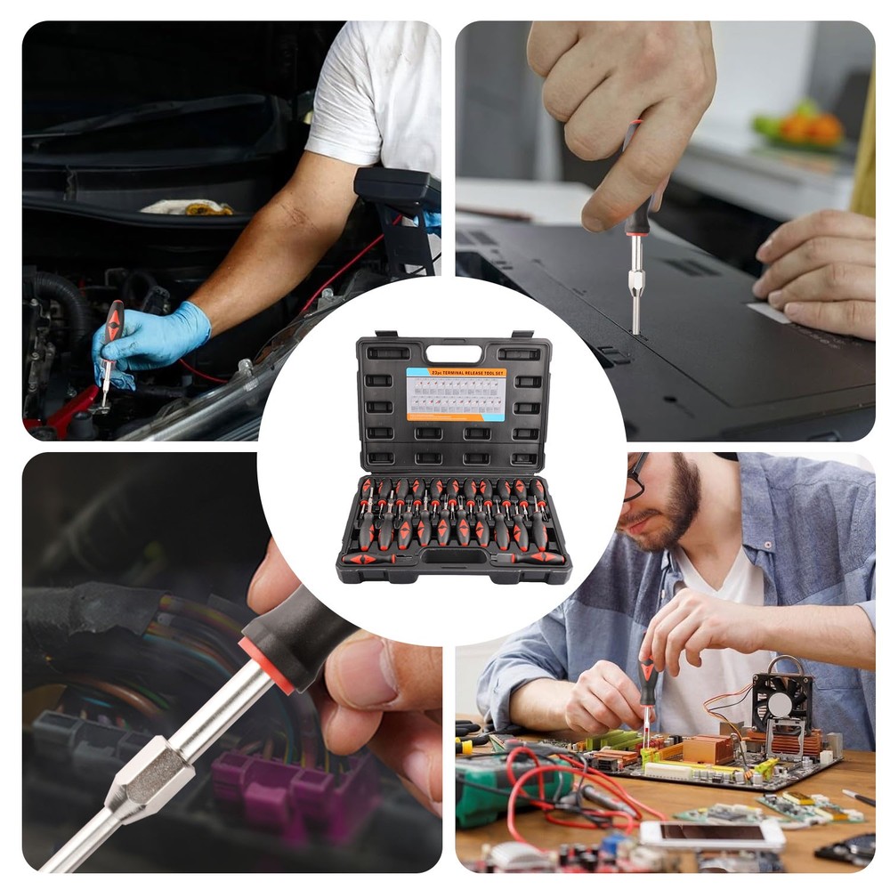 23Pc Universal Terminal Connector Release Kit Extractor Removal Pin Release Tool