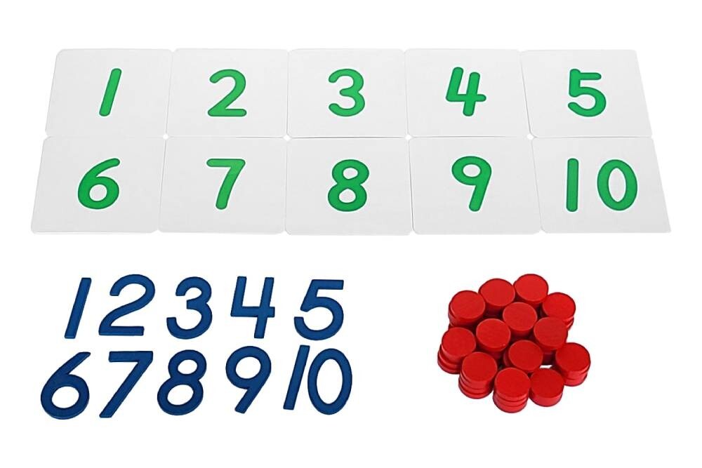 Numerals & Counters - MONTESSORI MATH MATERIALS