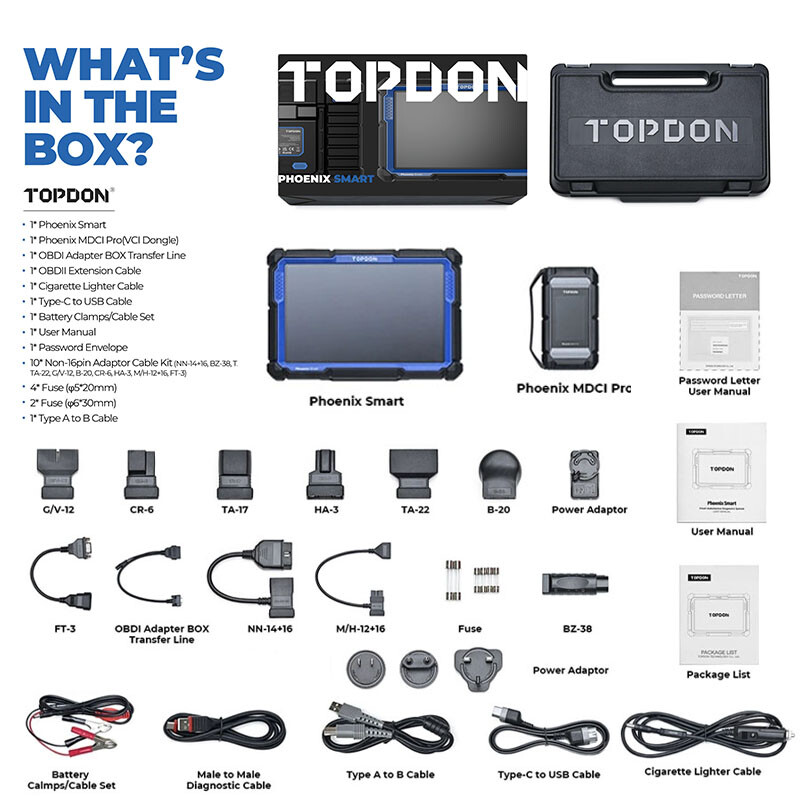 2024 TOPDON Phoenix Smart Ultra OBD2 Vehicle Diagnostic Scanner Programming Tool