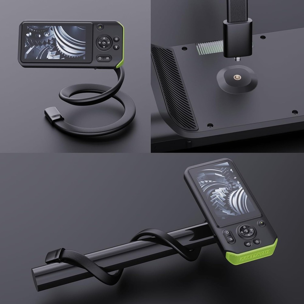 Night Vision Borescope Camera, 5" IPS Screen, 16.5FT Cable, IP67 Waterproof