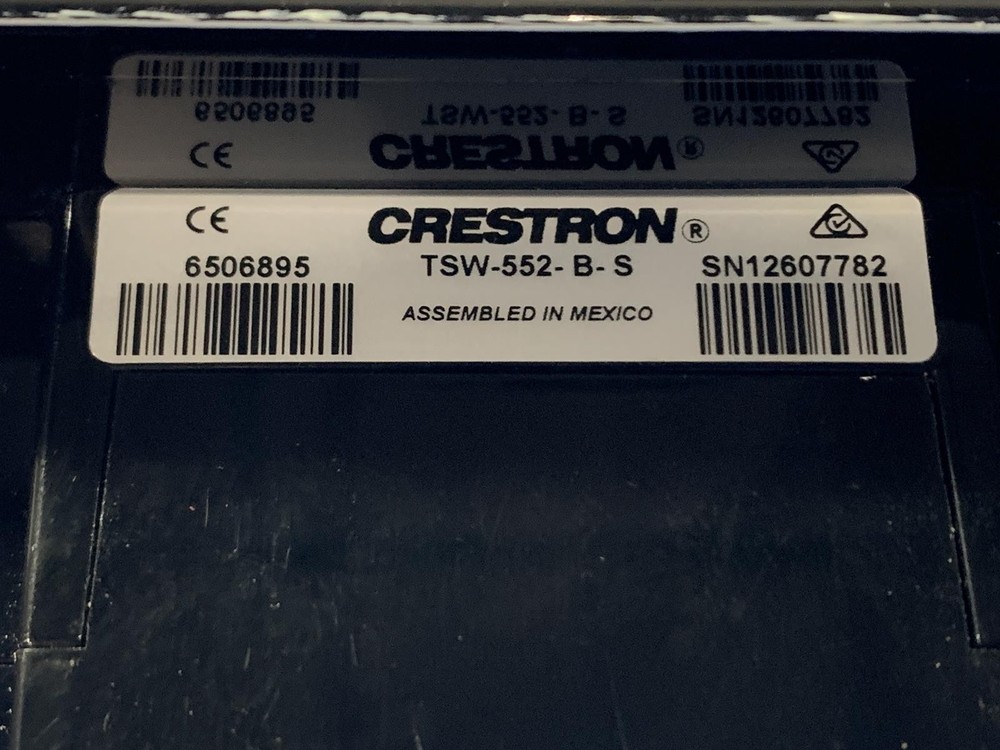 Crestron TSW-552-B-S Black 5" Touch Screen Panel Without Mounting Plate