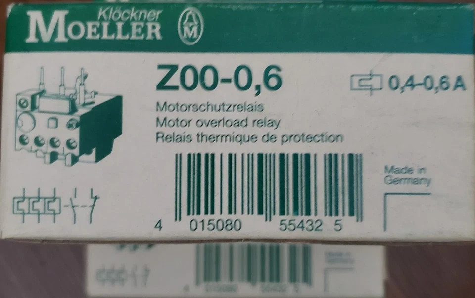 Moeller Z00-0.6 Thermal Overload Relay