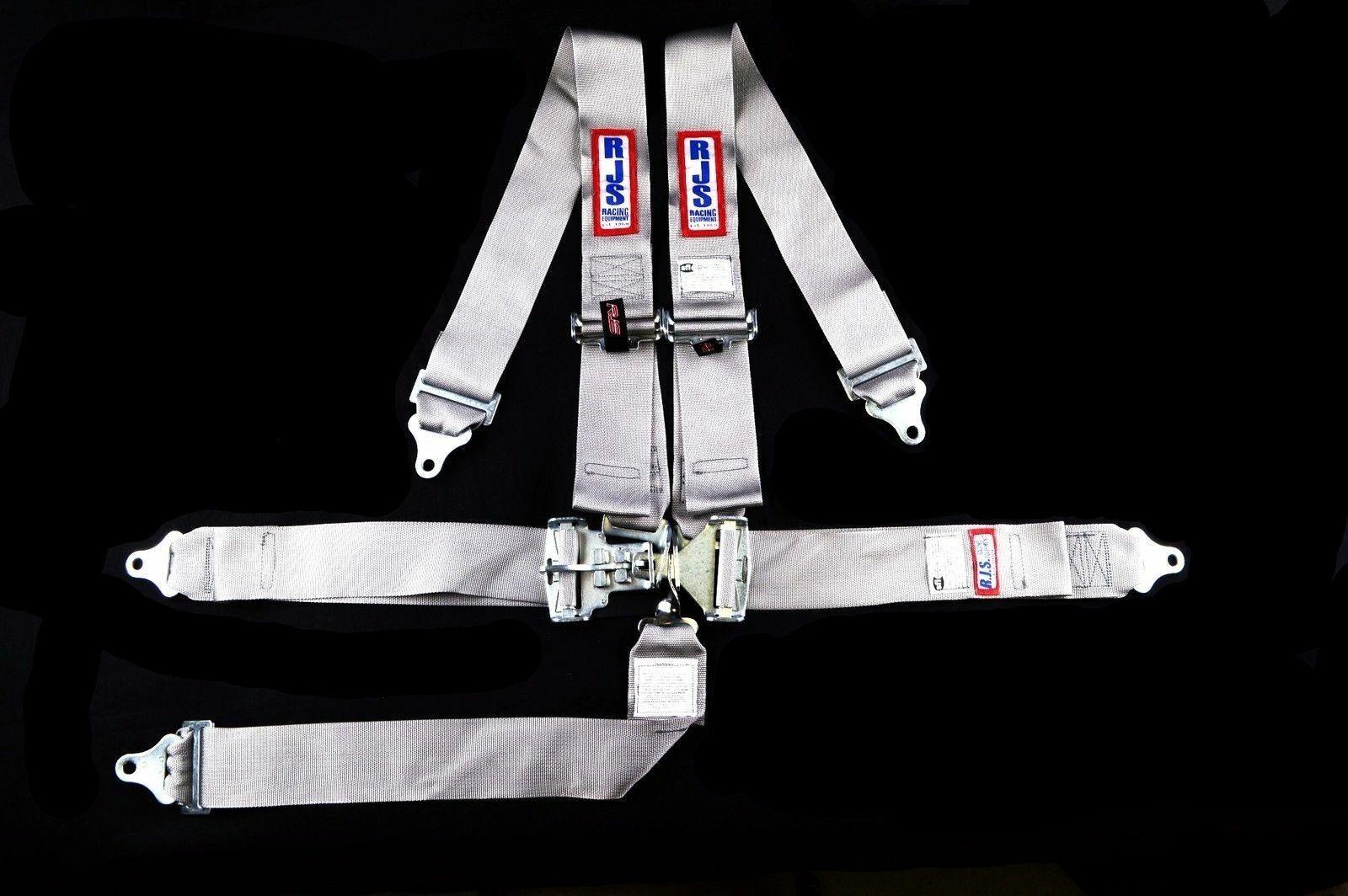 RJS RACING SFI 16.1 5PT LATCH & LINK HARNESS BELT ROLL MOUNT BAR GRAY 1128607