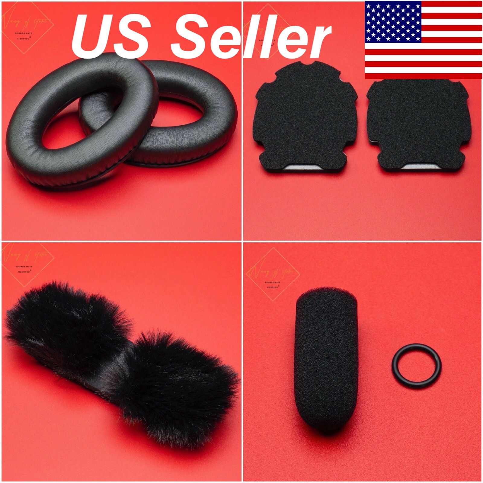 Ear Pads Headband Cushion Foam Mic Muff Kits for Bose A20 A10 Aviation Headset