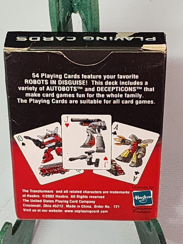 Transformers Optimus Prime Playing Cards Deck 2002 By Bicycle