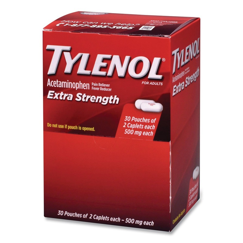 Tylenol 64478 Extra Strength Caplets (30/Box) New