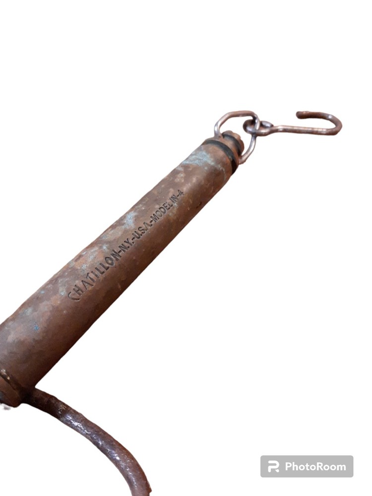 Vintage Brass Chatillon Model IN-4 hanging Fish cale