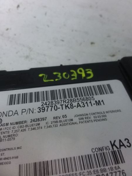 Communication Bluetooth Unit Control Module EX Fits 14-17 ODYSSEY 1208772