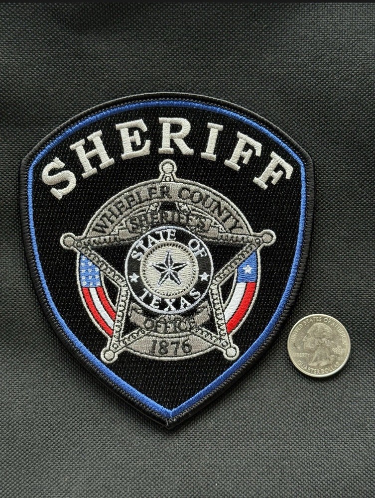 RARE! Wheeler County Texas Sheriff’s Office Uniform Patch - New - Hook & Loop