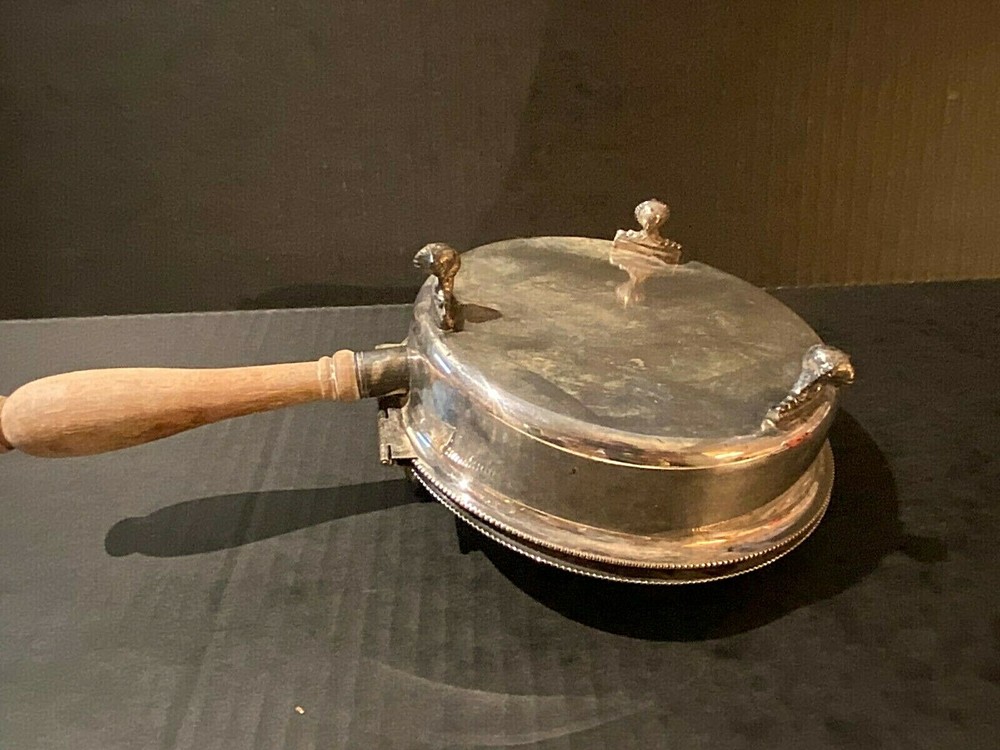 Vintage Silverplate Footed Silent Butler