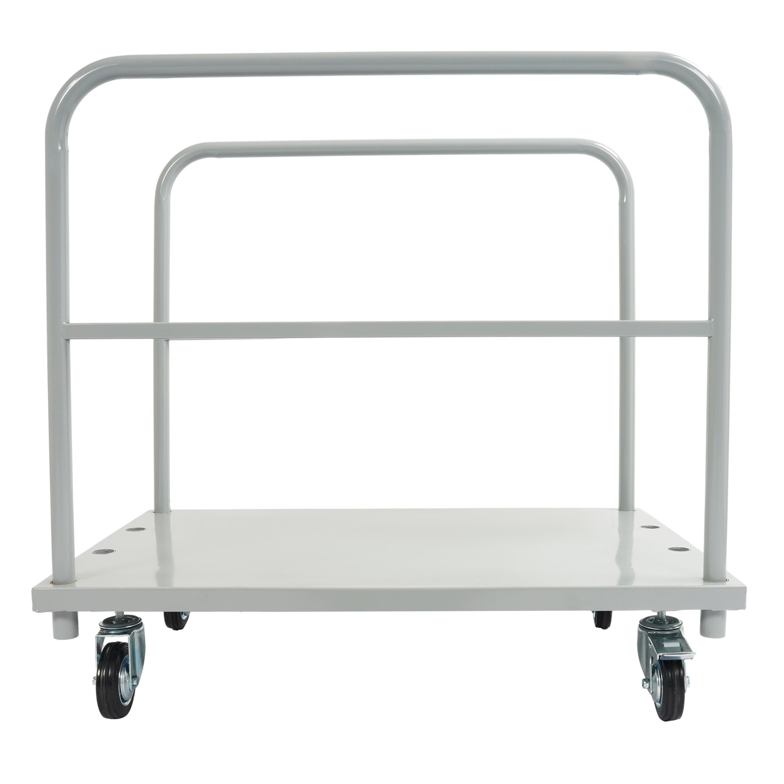 2-in-1 Platform Truck Cart Steel Panel Flatbed Dolly Cart 2000lbs with 4 Casters