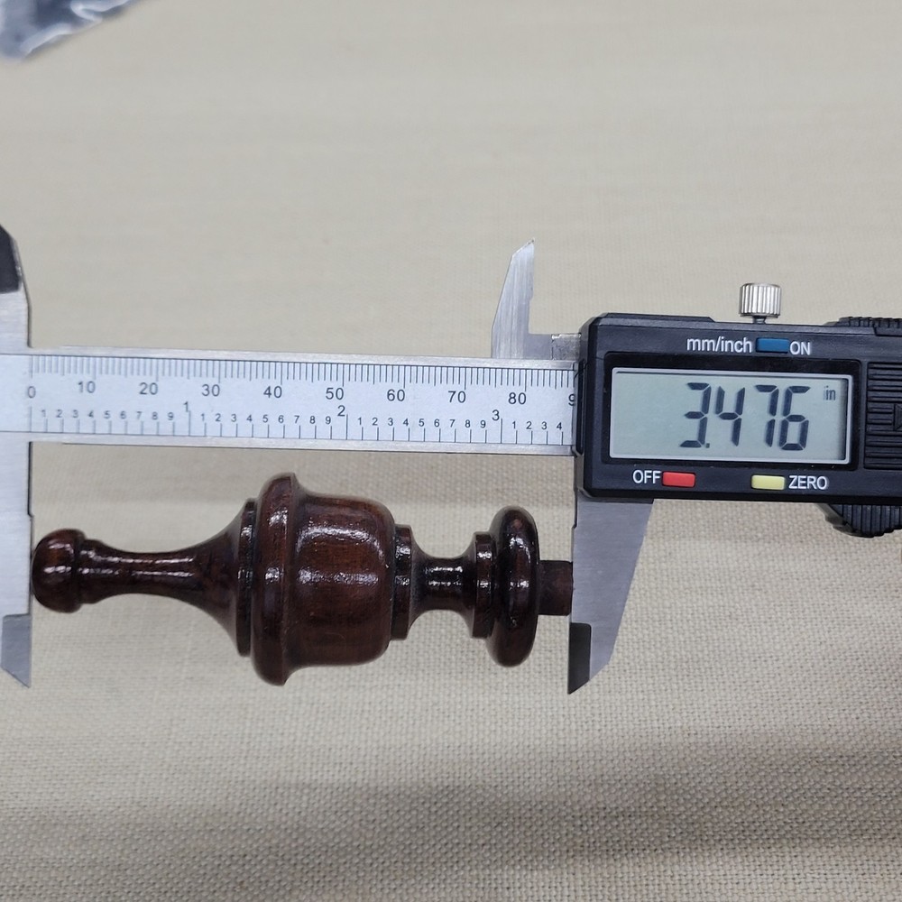 Short 3 1/4" Dark Walnut Clock Finial