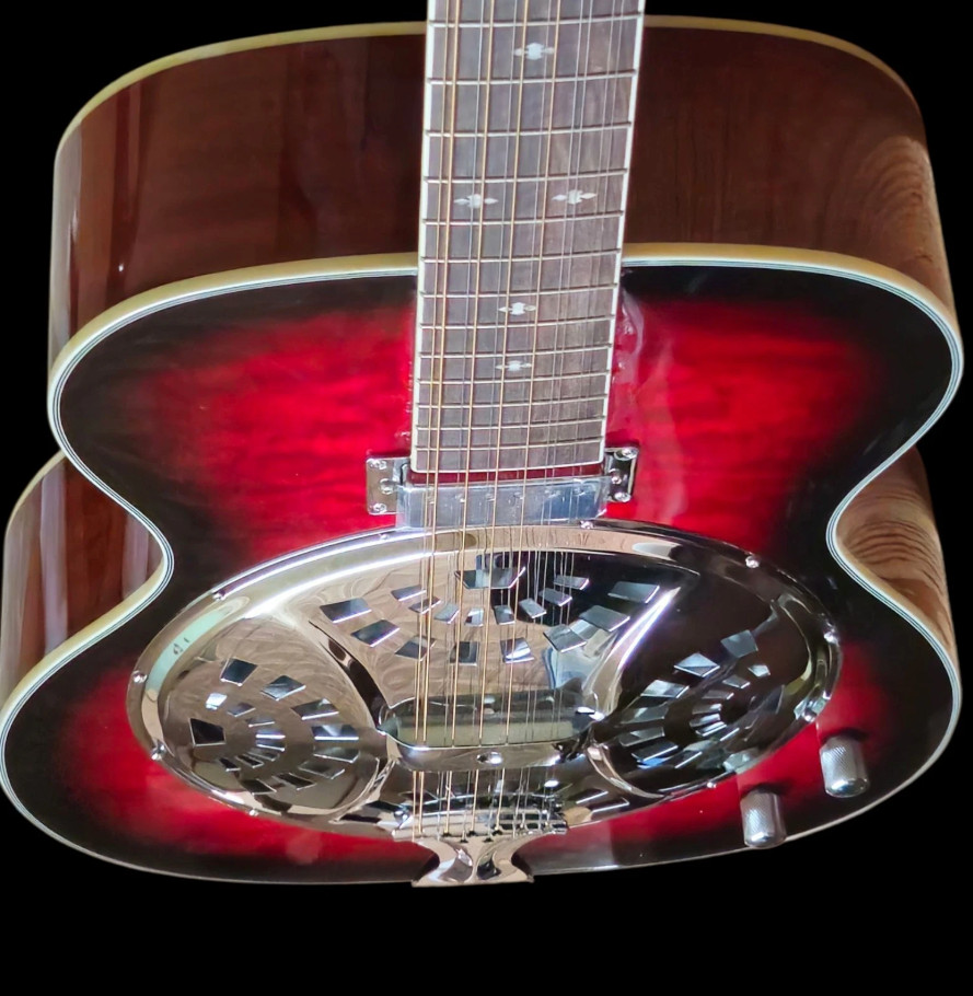 GREAT PLAYING NEW CUSTOM 12 STRING RESONATOR ACOUSTIC/ELECTRIC GUITAR