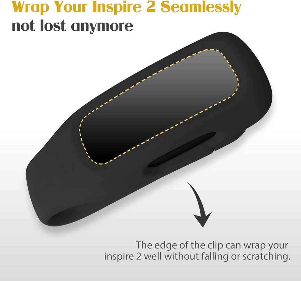 3-Pack Clips Replacement for Fitbit Inspire 2/Fitbit Inspire 3, Soft Comfortable