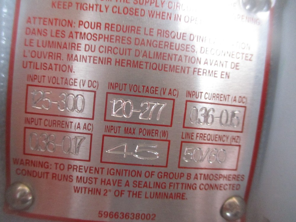 Emerson Appleton CMLED15G5BU Codemaster explosion proof LED LIGHT Fixture