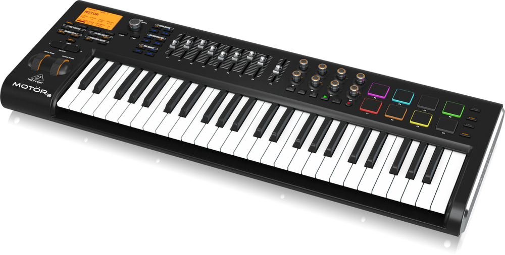 Behringer MOTOR 49 49-Key USB/MIDI Controller Keyboard w/ Touch-Sensitive Pads