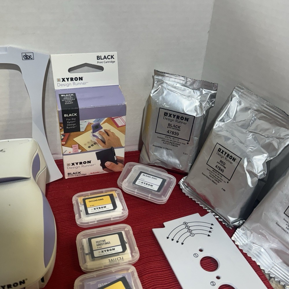 Xyron Design Runner Cordless Handheld Printer, Disc Maker, 6 Inks, 9 Design Disc