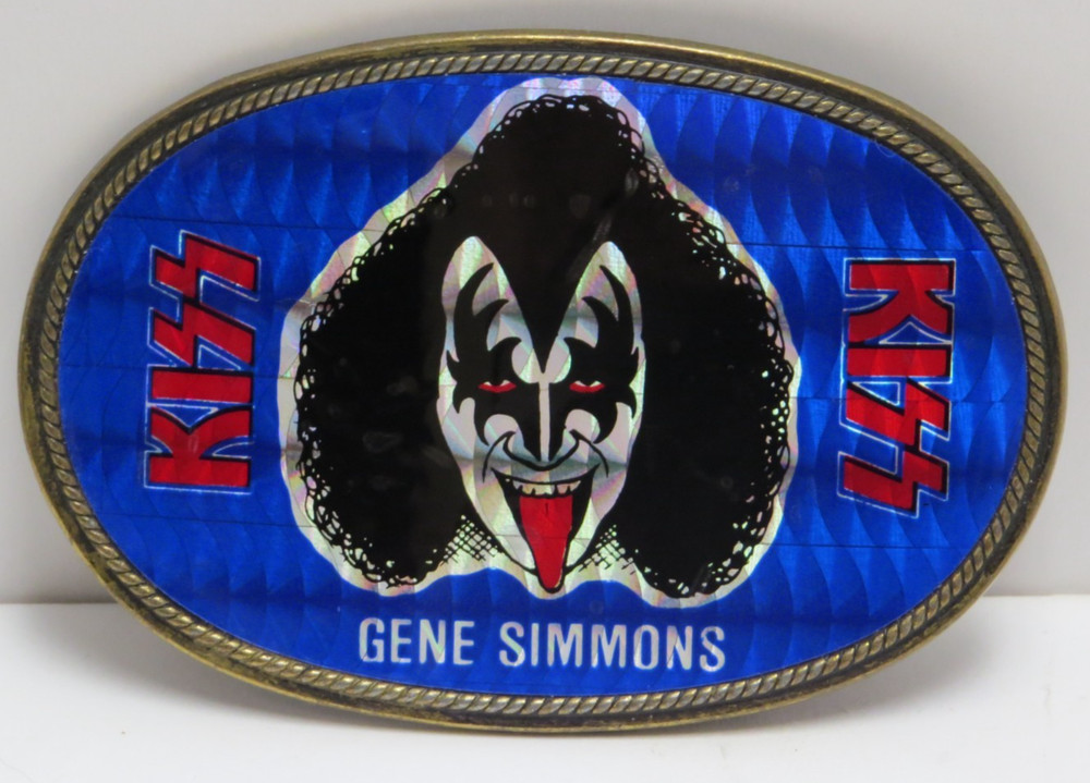 KISS GENE SIMMONS BELT BUCKLE MADE IN MEXICO 1970'S