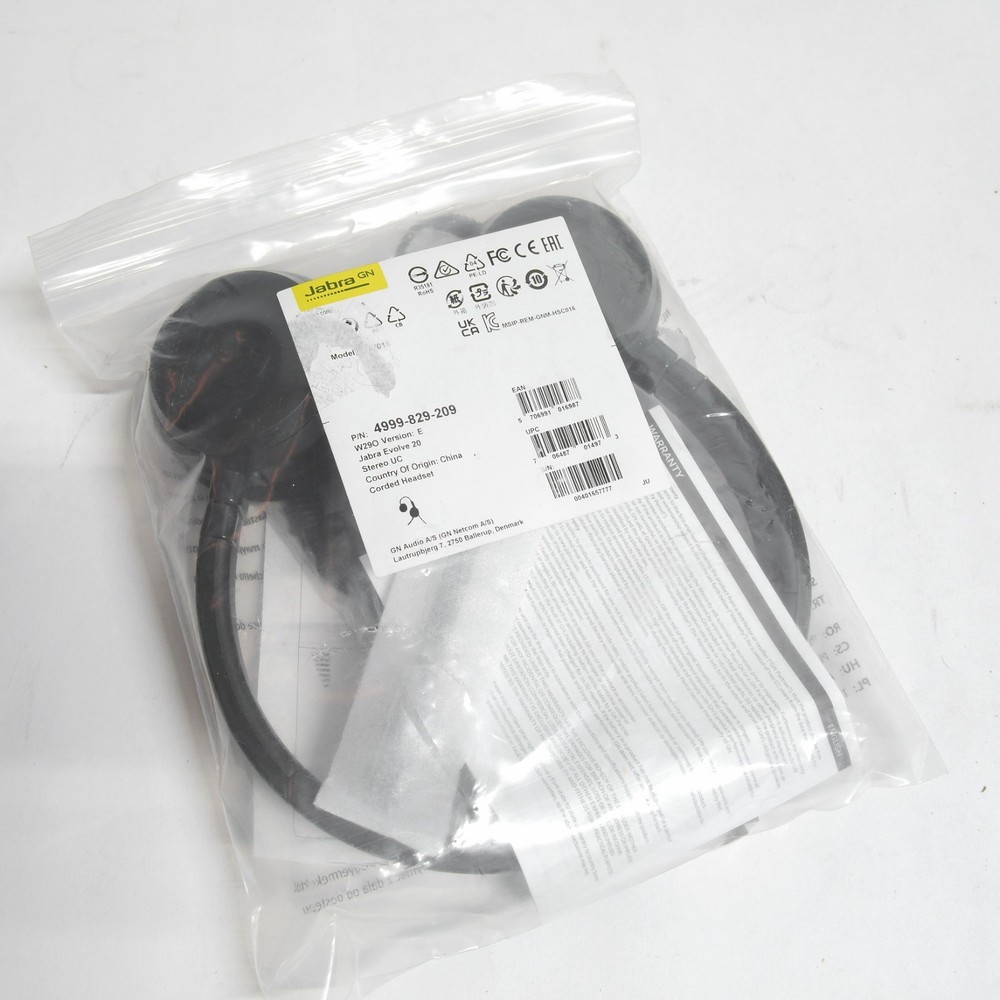 Jabra Evolve 20 W290 Version E Audio Headset