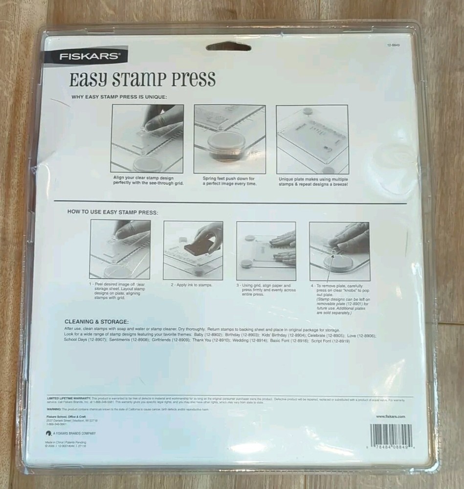 Fiskars Easy Stamp Press Perfect Image Every Time Borders Picture Frames More
