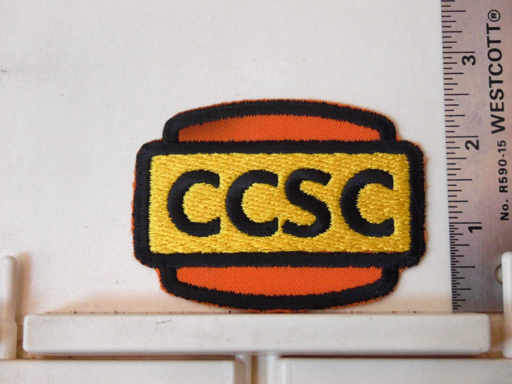 Vintage patch Consol mining CCSC orange with small stain upper left