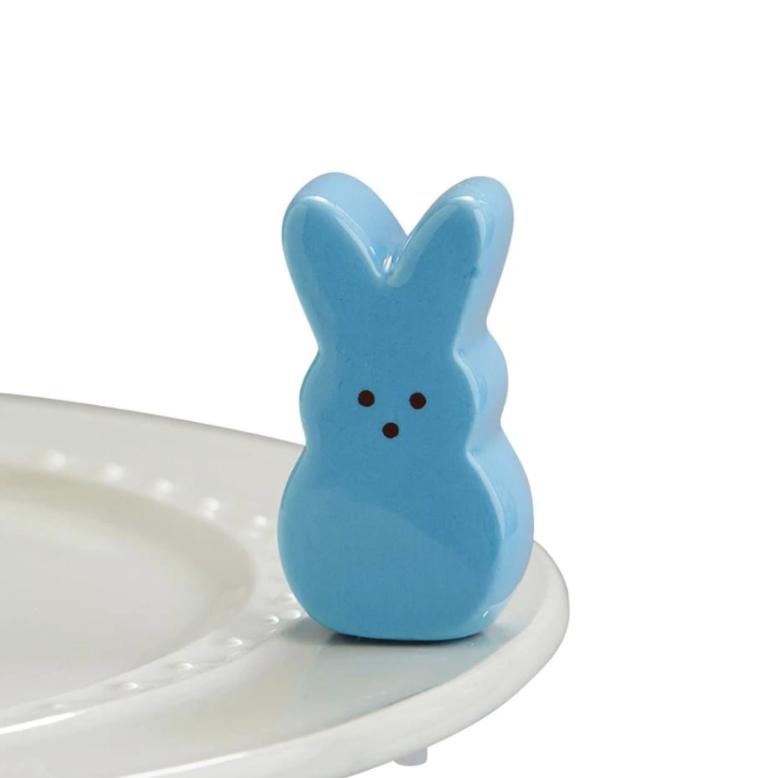 Nora Fleming Mini BLUE PEEP Easter Bunny Rabbit A273 Ceramic Platter Charm