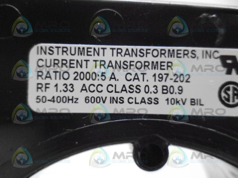 INSTRUMENT TRANSFORMERS 197-202 CURRENT TRANSFORMER NSNP
