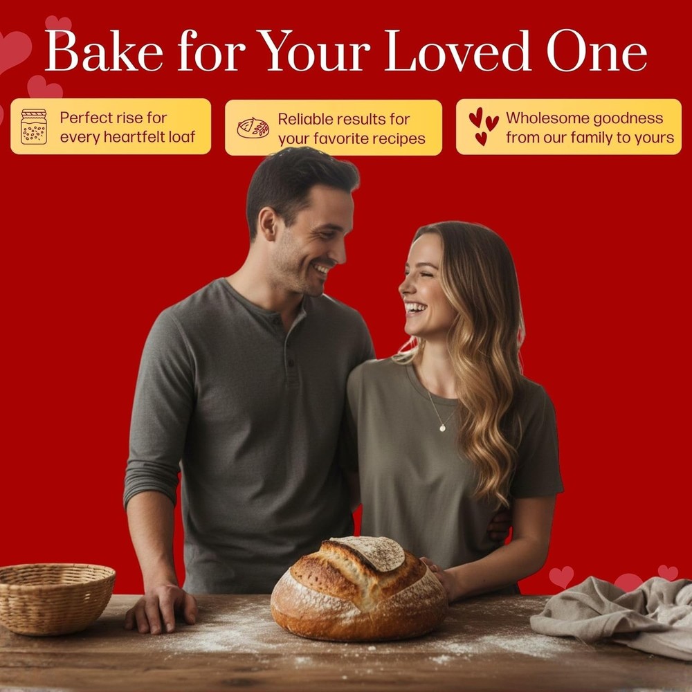 Authentic 100- Sourdough Starter Culture - Easy Baking Kit for Bread & More
