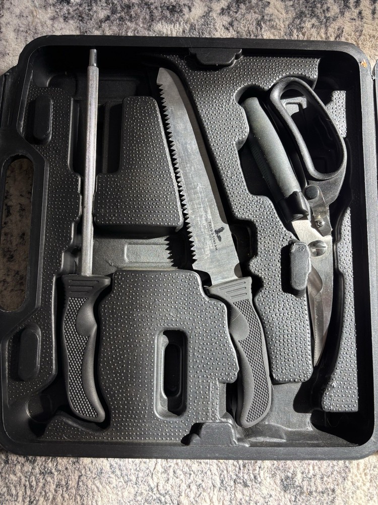 Field & Stream 8-Piece Game Processing Set w/ Non-Slip Grip & Carry Case