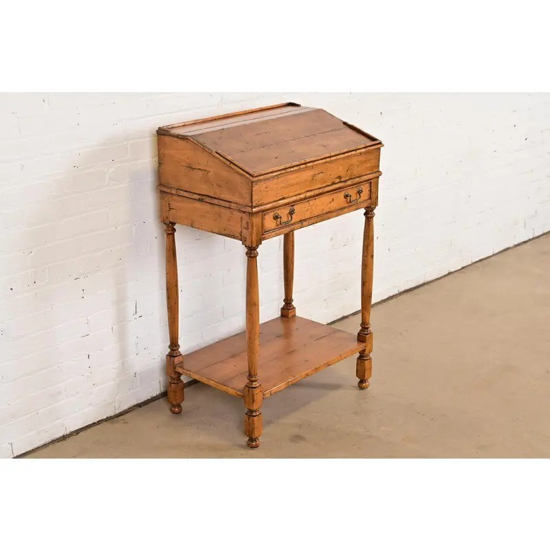 Guy Chaddock Gustavian Slant-Front Maple Secretary Desk