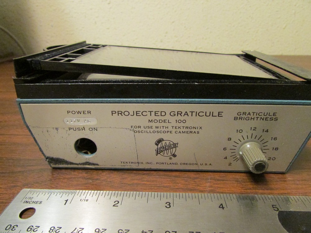 Tektronix Model 100 Projected Graticule For Oscilloscope Camera As-Is