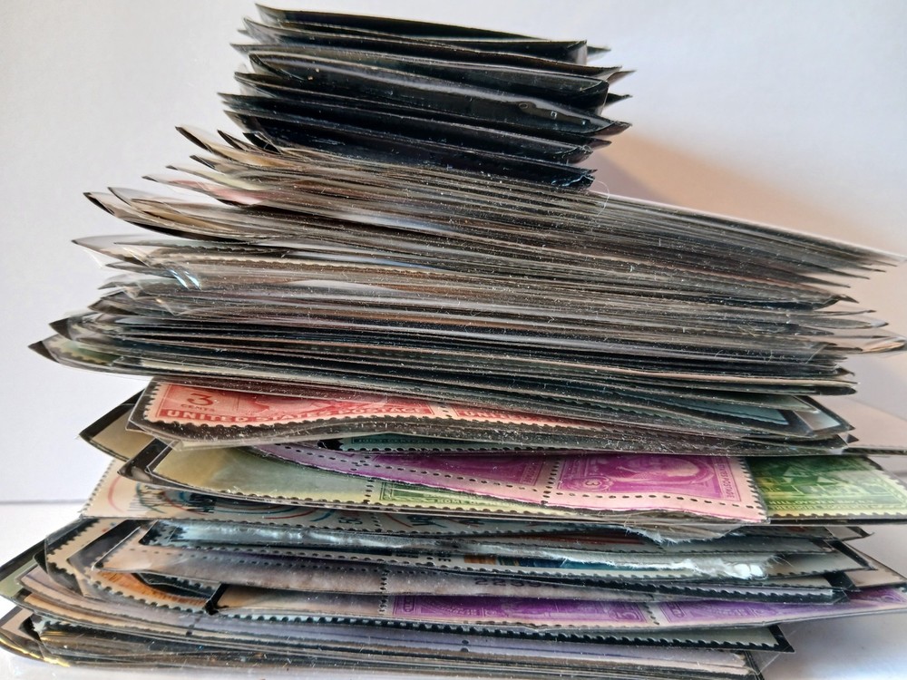 Large Lot Unused Us Postage Stamp Blocks