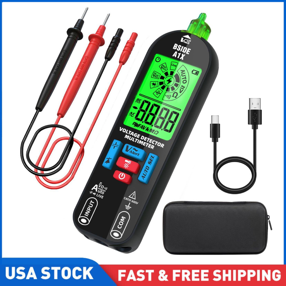 LCD Digital Multimeter Smart Fully Automatic Ranging Rechargeable DC/AC Voltage